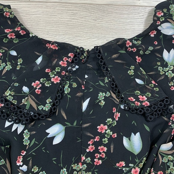 ANGELEYE Floral Black Ruffle Dress - Picture 5 of 10